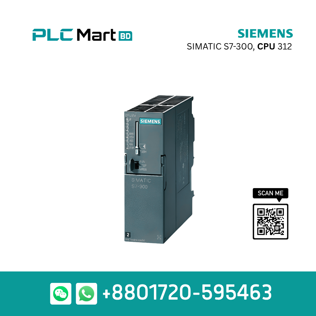Siemens SIMATIC S7-300 CPU 312 PLC – 6ES7312-1AE14-0AB0, 32 KB Work Memory