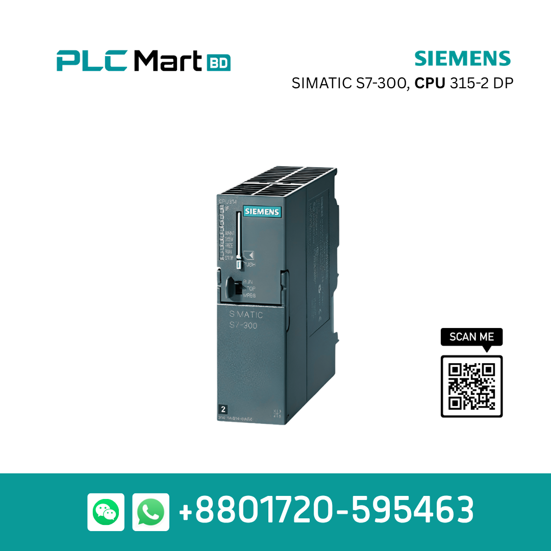 Siemens SIMATIC S7-300 CPU 315-2 DP PLC – 6ES7315-2AH14-0AB0, 256 KB Work Memory