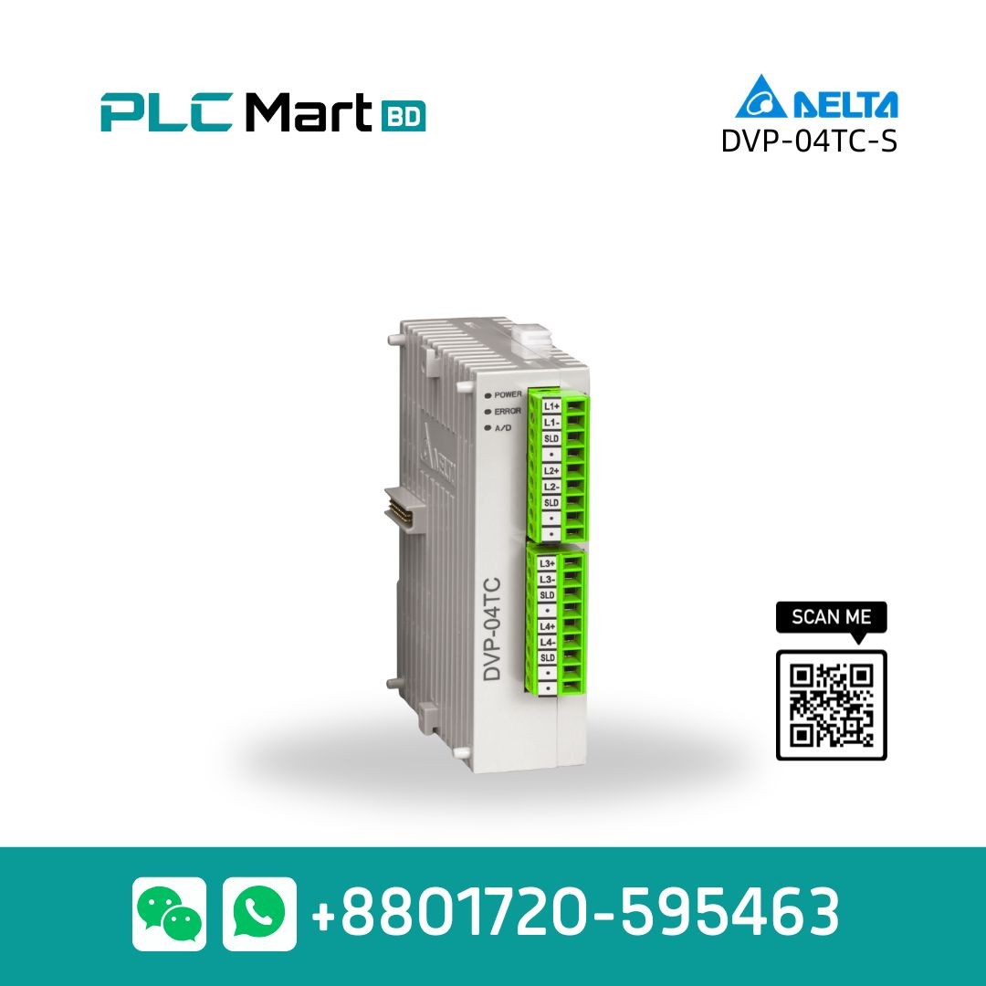 DVP04TC Thermocouple Temperature Input Expansion Module (4-Channel TC Input)